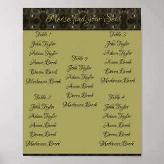 Wedding Wonderland Table Plan Poster