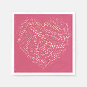 Wedding word cloud napkin