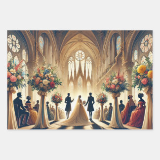 Wedding Wrapping Paper Sheet