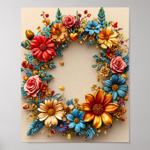 Wedding wreath poster