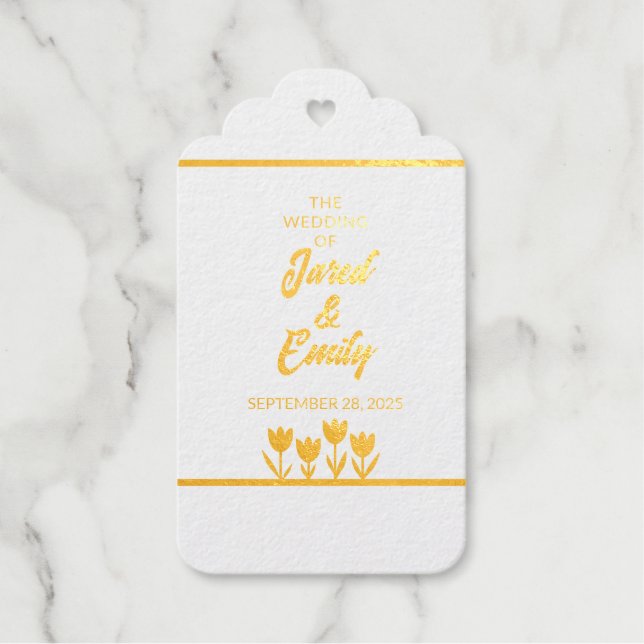 Wedding Yellow Gift Tags (Front)