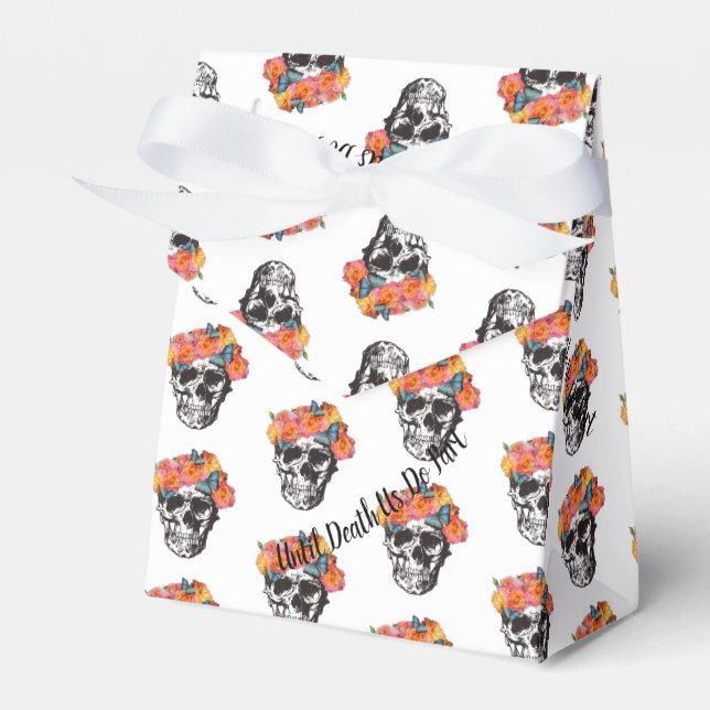 WeddingFavour Box Skull Art Until Death Us Do Part (Front Side)