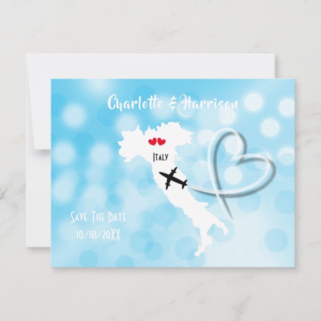 Weddings Destination Italy Save The Date (Front)