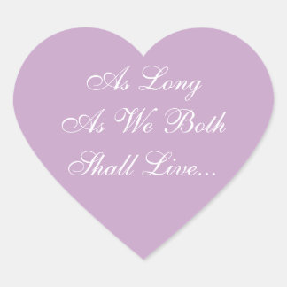 Weddings Invites Lilac Heart Sticker