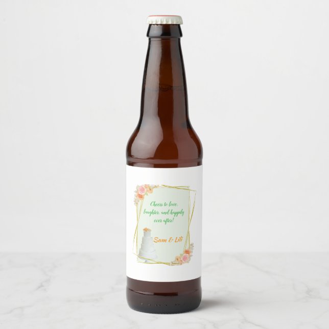 WeddingWine & Sparkling Wine Bottle Label (Front)
