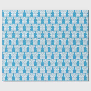 Wedgewood-blue Corinthian Wrapping Paper