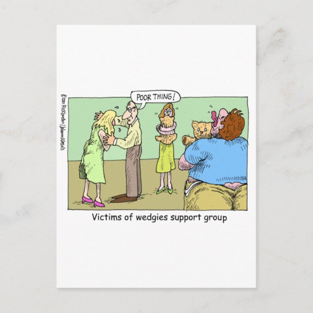 Wedgie Support Group Cartoon Gifts & Collectibles Postcard (Front)