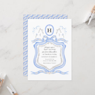 Wedgwood Blue Coquette Shower Party Invitation