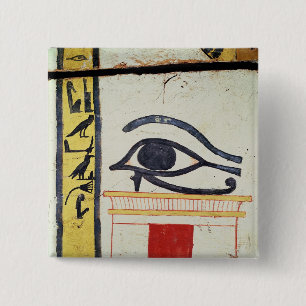 Wedjat Eye, detail from the sarcophagus cover of t 15 Cm Square Badge