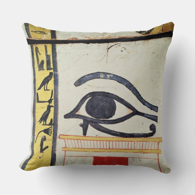 Wedjat Eye, detail from the sarcophagus cover of t Cushion (Front)