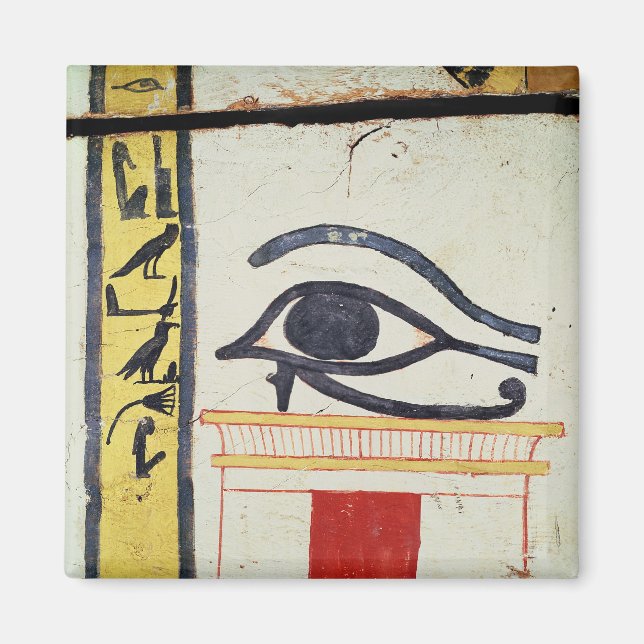 Wedjat Eye, detail from the sarcophagus cover of t Magnet (Front)