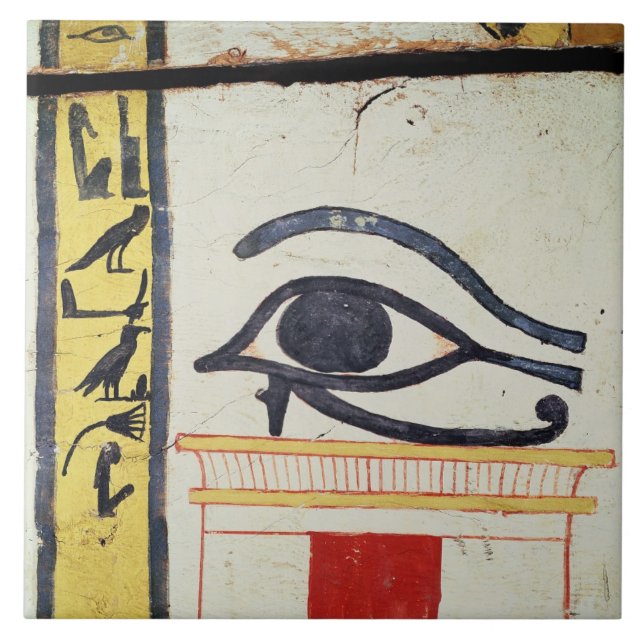 Wedjat Eye, detail from the sarcophagus cover of t Tile (Front)