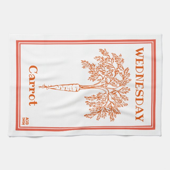 Wednesday Carrot - Kitchen Towel (Horizontal)