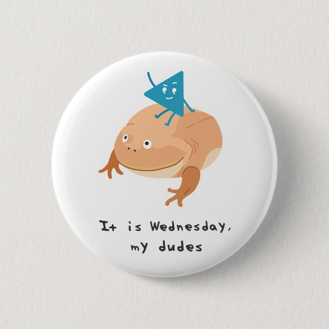 Wednesday Frog 6 Cm Round Badge (Front)