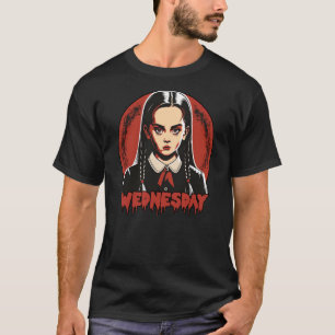 Wednesday Gothic Blood Moon Goth Girl T-Shirt