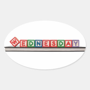 Wednesday Oval Sticker