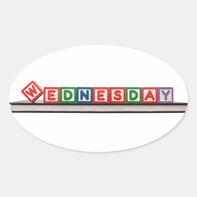 Wednesday Oval Sticker (Front)