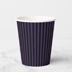 Wednesday purple and black stripe  paper cups