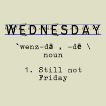 Wednesday, Still Not Friday funny definition shirt