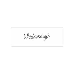 Wednesday Weekday Journal Design Self-inking Stamp