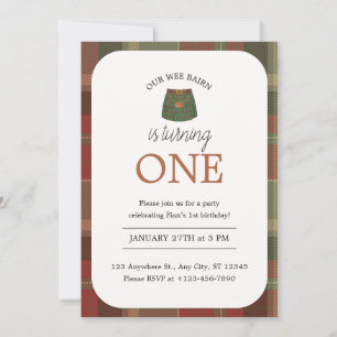 Wee Bairn Birthday Invitation