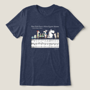 WEE FISH EWE A MARE EGRETS MOOSE Sandra Boynton T- Tri-Blend Shirt