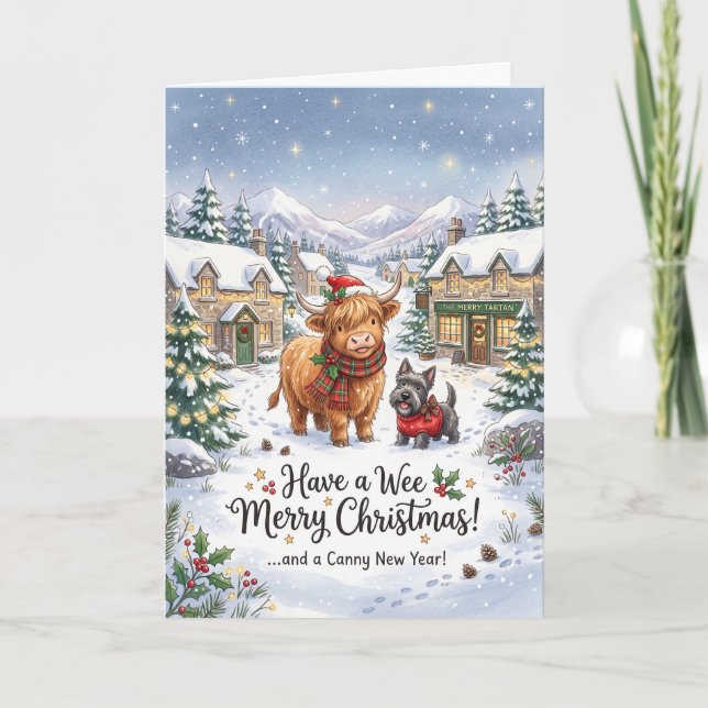 Wee Highland Christmas Card (Front)