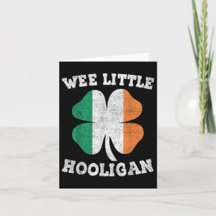 Wee Little Hooligan Funny St Patricks Day Teen Boy Card