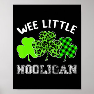Wee Little Hooligan Irish St Patricks Day Girls Bo Poster