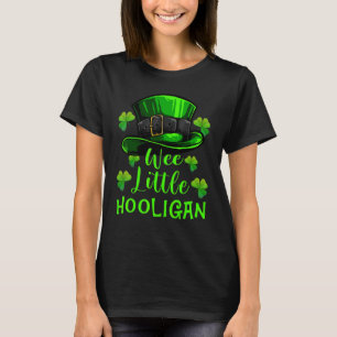 Wee Little Hooligan Shamrock Leprechaun St Patrick T-Shirt