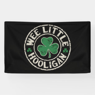 Wee Little Hooligan Shamrock St Patrick's Day Banner