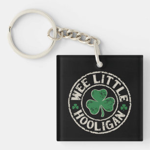 Wee Little Hooligan Shamrock St Patrick's Day Key Ring