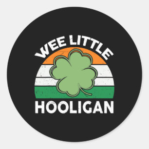 Wee Little Hooligan Shirt Classic Round Sticker
