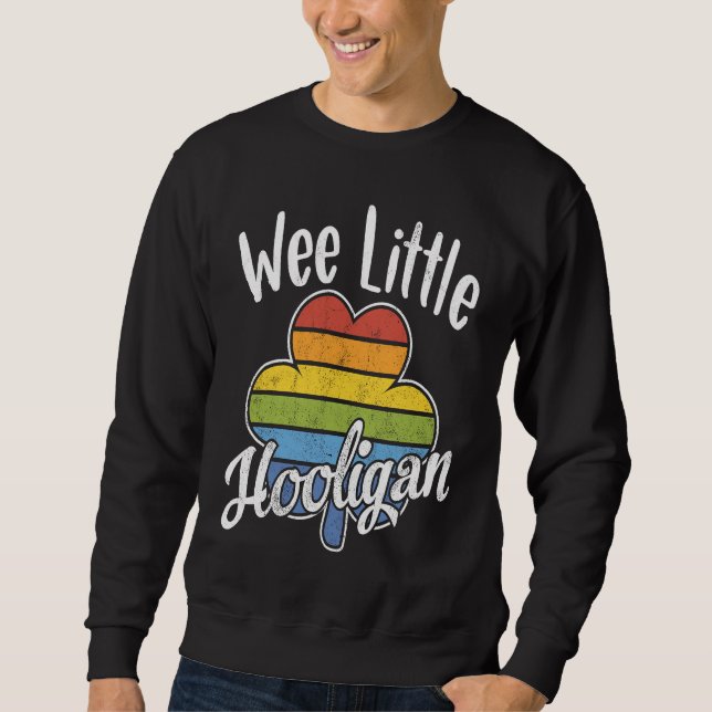 Wee Little Hooligan St Paddy's Striped C Patrick's Sweatshirt (Front)
