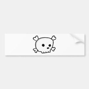 Wee pirate skull bumper sticker