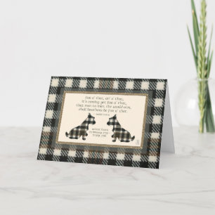 Wee Scottie Robert Burns Birthday 1 Card