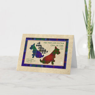 Wee Scottie Robert Burns Birthday 3 Card