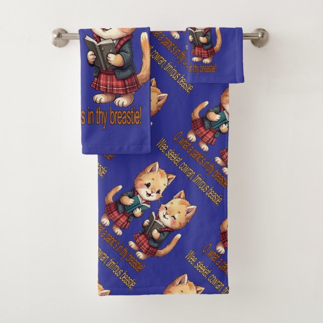 Wee, Sleeket, Cowran Timrous Beastie Bath Towel Set (Insitu)