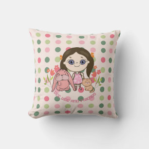 wee wee and her friends cushion