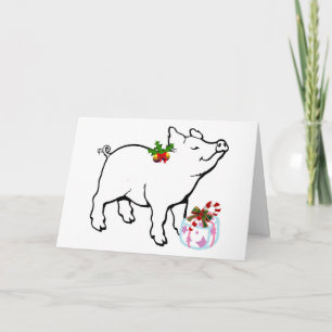 WEE WEE WEE ALL THE WAY TO SAY MERRY CHRISTMAS HOLIDAY CARD