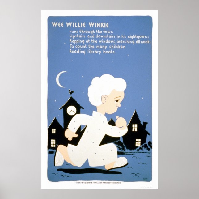 Wee Willie Winkie Library 1940 WPA Poster (Front)