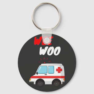Wee Woo Ambulance AMR Funny EMS EMT Paramedic Gift Key Ring