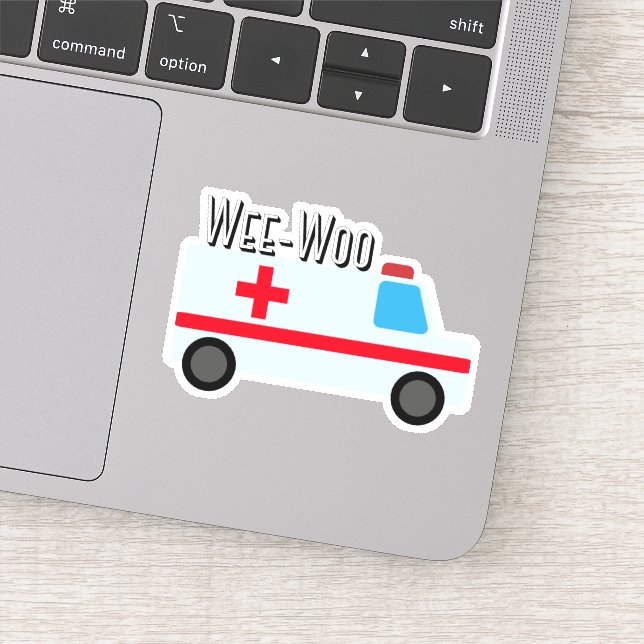 Wee-Woo Ambulance Sticker (Detail)