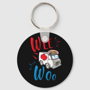 WEE WOO AMR EMT AMR Paramedic Ambulance Key Ring