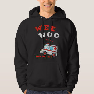 Wee Woo Boo Boo Bus Ambulance Funny EMS EMT Parame Hoodie