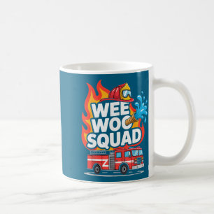 Wee Woo Squad Firefighter Fun Design Coffee Mug
