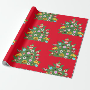 Weed Christmas Tree Personalised Wrapping Paper