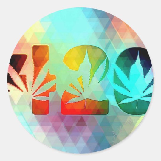 WEED CLASSIC ROUND STICKER | Zazzle.com.au