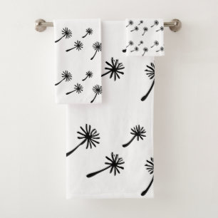 Weed Happens cute cynical dandelion Funny Vintage Bath Towel Set