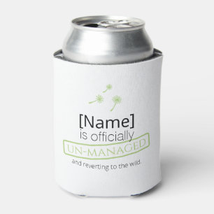 Weed Happens cute cynical dandelion Funny Vintage Can Cooler